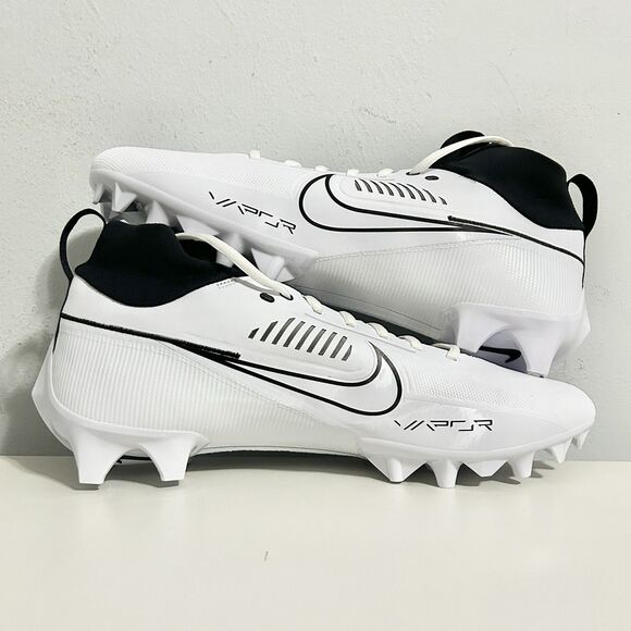 Nike Vapor Edge Pro 360 2 Carbon FF “White Black” Men’s Size 14 Football Cleats - Picture 6 of 8